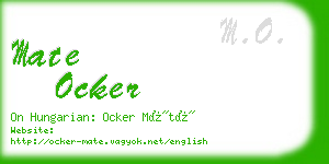 mate ocker business card